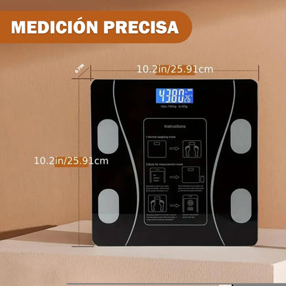 Báscula Digital Inteligente para Baño – Peso Corporal y Control de Composición Corporal