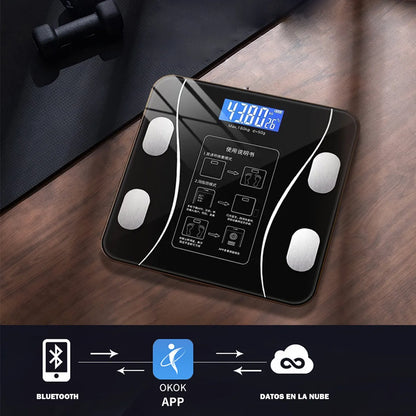 Báscula Digital Inteligente para Baño – Peso Corporal y Control de Composición Corporal